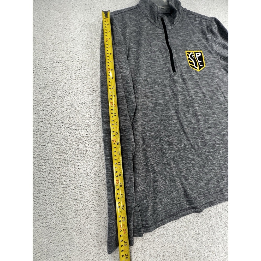 Champion Shirt Mens M Premier Lacrosse League PLL Quarter Zip Gray Long Sleeve - Picture 15 of 16